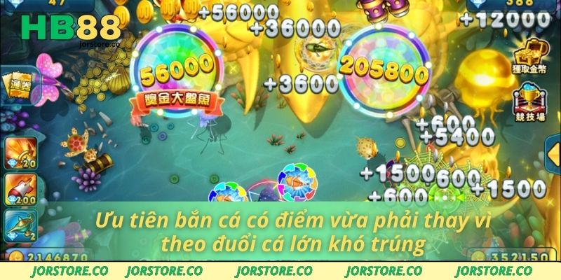 Cách Chơi Bắn Cá - Làm Chủ Bàn Chơi Và Nâng Cao Kỹ Năng Bắn Ưu tiên bắn cá có điểm vừa phải thay vì theo đuổi cá lớn khó trúng